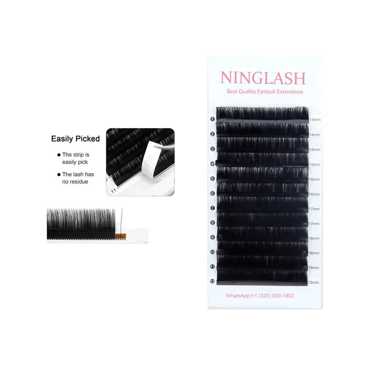 Most Popular Salon Lash Extensions Lover Artist Make up Real Dark Black Eyelash Extensions Wholesale Individual Eyelashes