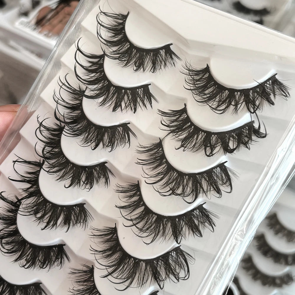 7 Pairs Wet Look Strip Eyelashes