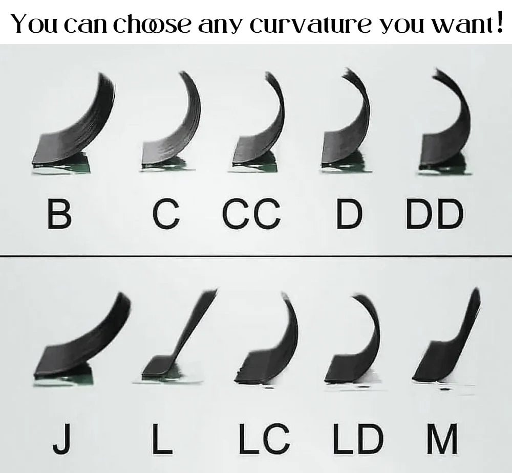 6-25Mm Custom Dark Matte Black Cashmere Lash Extensions Trays