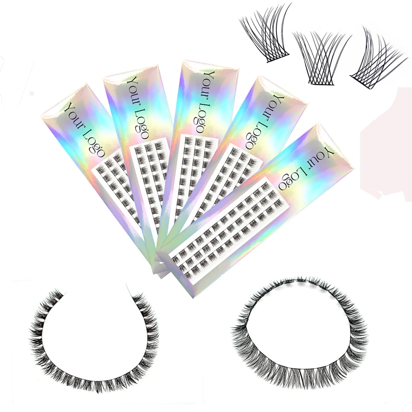 three rows ribbon eyelash extension diy soft lashes