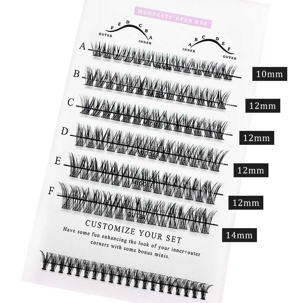 Luxury Pre-cut Lash Extensions DIY Cluster 3D Soft Cluster Lashes Extensions Kit Segment Eyelash Extension Set