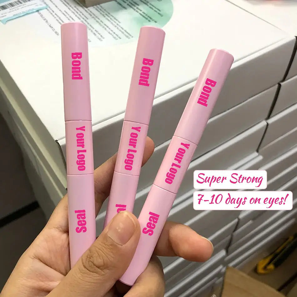 2-in-1 DIY Eyelash Extension Glue 10ml Bond and Seal Retention Coating Waterproof Irritation-Free for Natural False Eyelashes