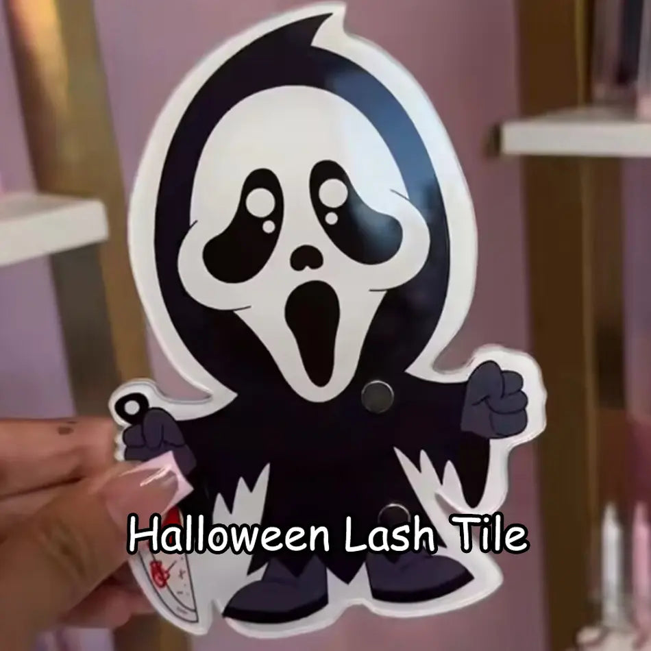 Cute Hello Kitty Lash Pallet Tile Bow Magnetic Lash Extensions Eyelash Tiles Custom Halloween Acrylic Lash Tiles