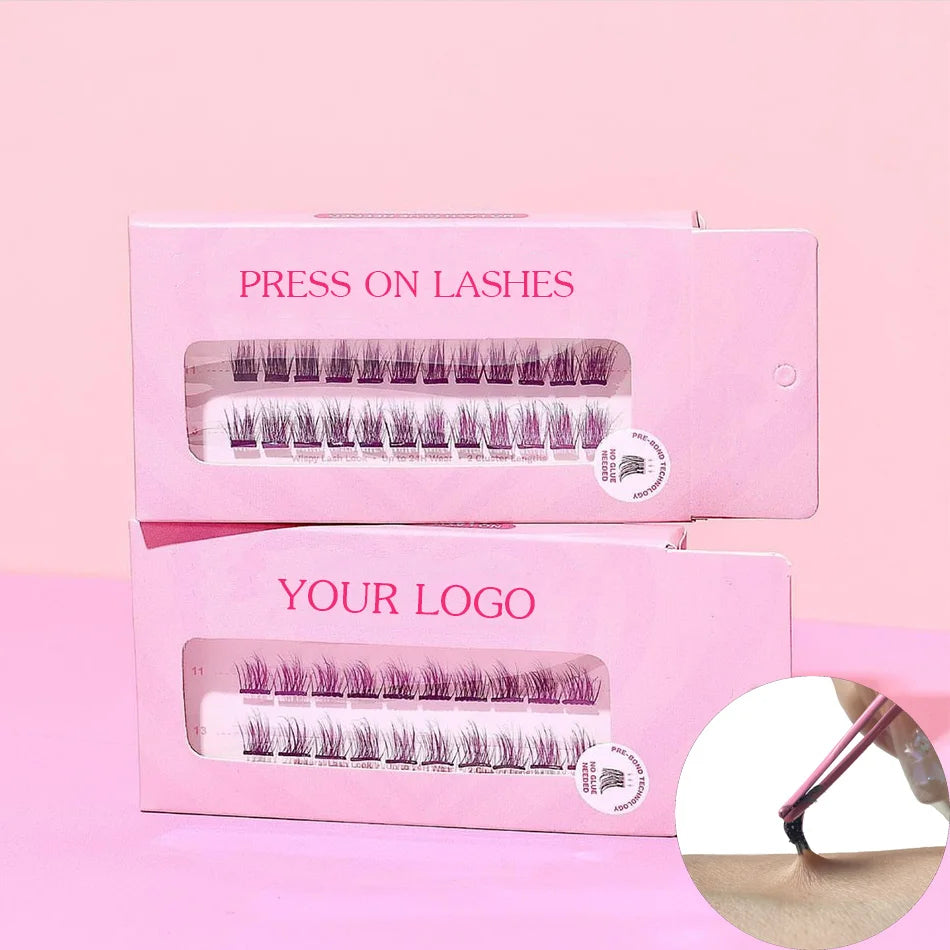 With Tweezer Reusable Pre-bond Glueless Mega Cluster Lashes Kit