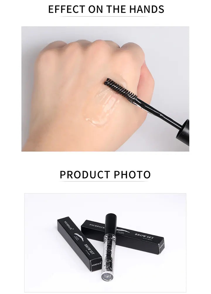 Transparent Waterproof Nourishing Eyebrows Fixing Wax Gel Clear Eyebrow Gel Mascara Private Label Tube