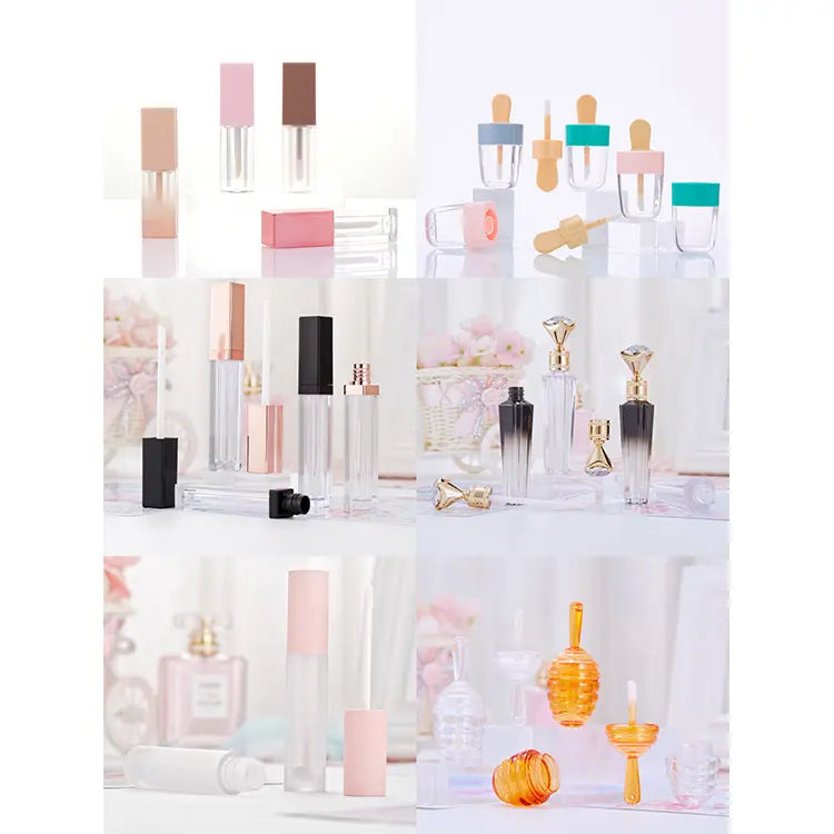 2021 New Fashion Diamond Unique Gold Lip Gloss Tubes Wholesale Empty Lip Gloss Squeeze Tube Vendor