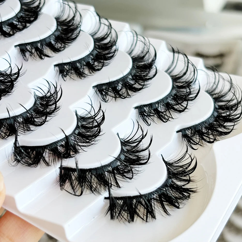 7 Pairs Wet Look Strip Eyelashes