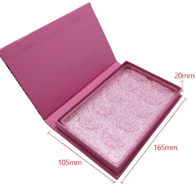 Mean Girls Burn Book Thick Eyelash Packaging Gift Pink 5 Pairs Lashes Tray Empty Livre De Cil