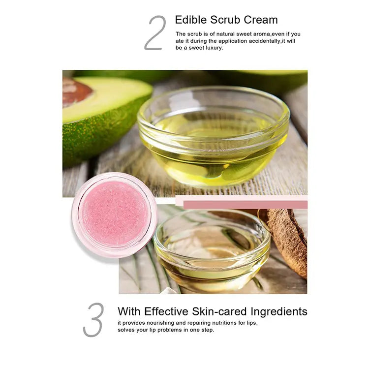 Wholesale Best Custom Pink Lip Scrubs Sugar Organic Lip Scrub Exfoliator Private Label Vegan Pink Lip Scrub Bulk