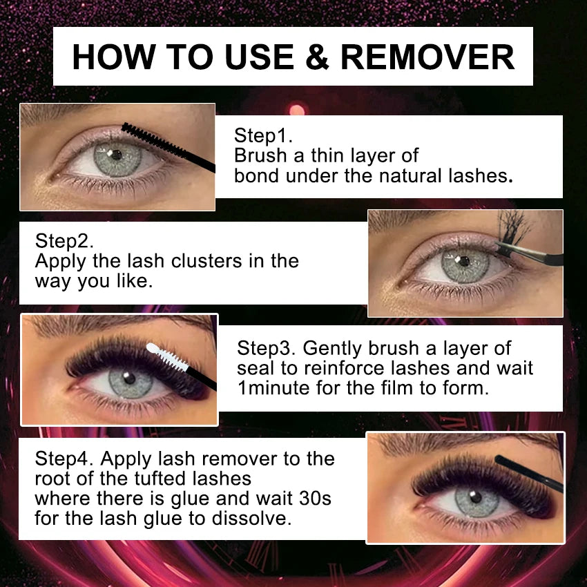 Waterproof 5-7 Days Eye Lash Glue Remover Sealant Bonder Kit