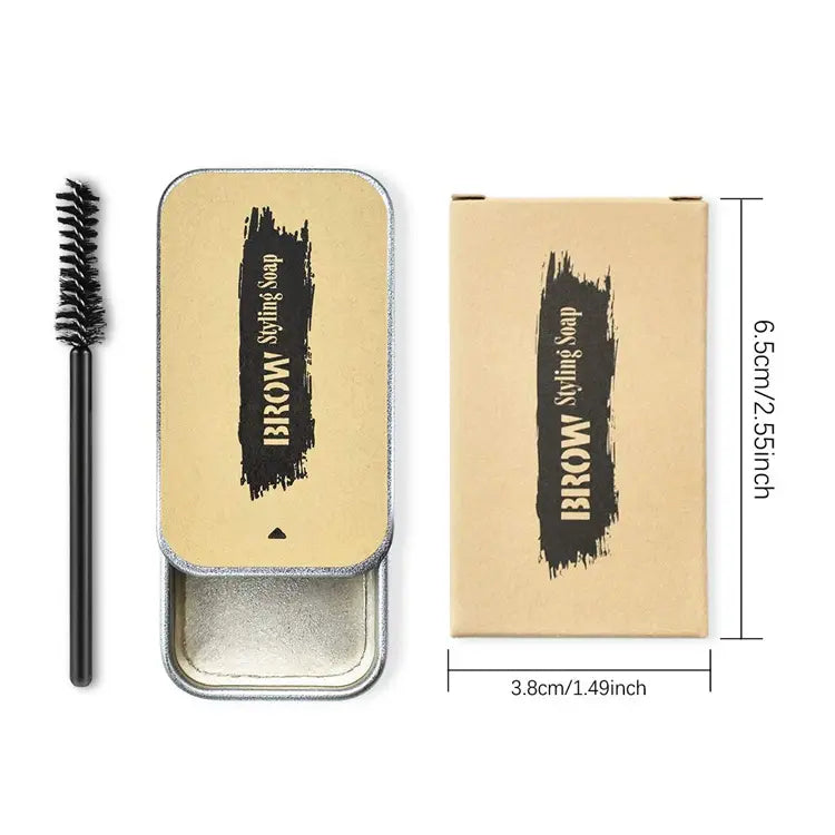 Wholesale Waterproof Strong Hold Eyebrow Pomade Brow Styling Soap Packaging Private Label Organic Brow Stying Soap Set