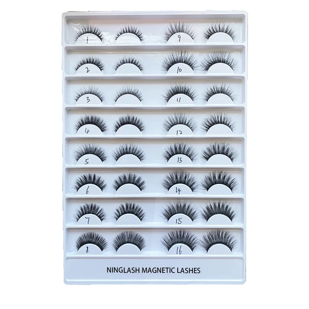 Reusable False Magnetic Eyelashes Kit