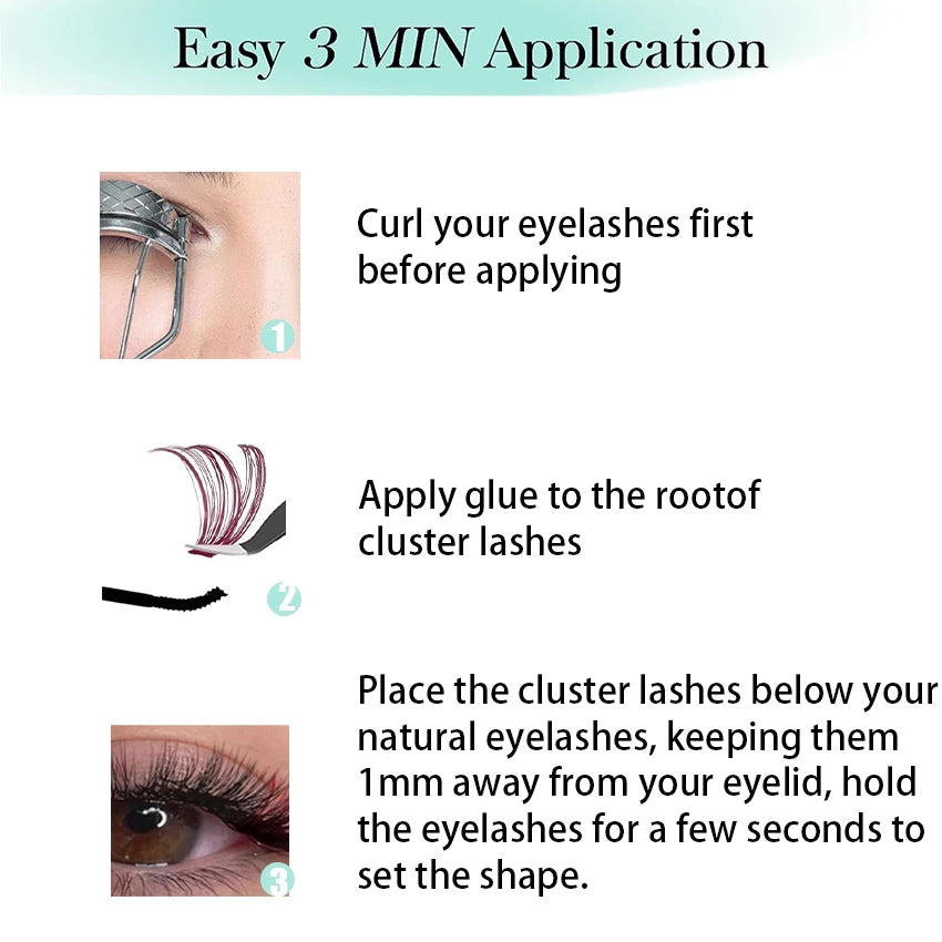 Soft Colored 14-16mm Mixed 8 Colors colored lashes