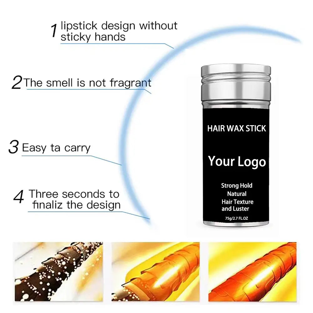 Wax Stick for Hair Wigs Non-greasy Long-Lasting Styling Wax Stick Hair