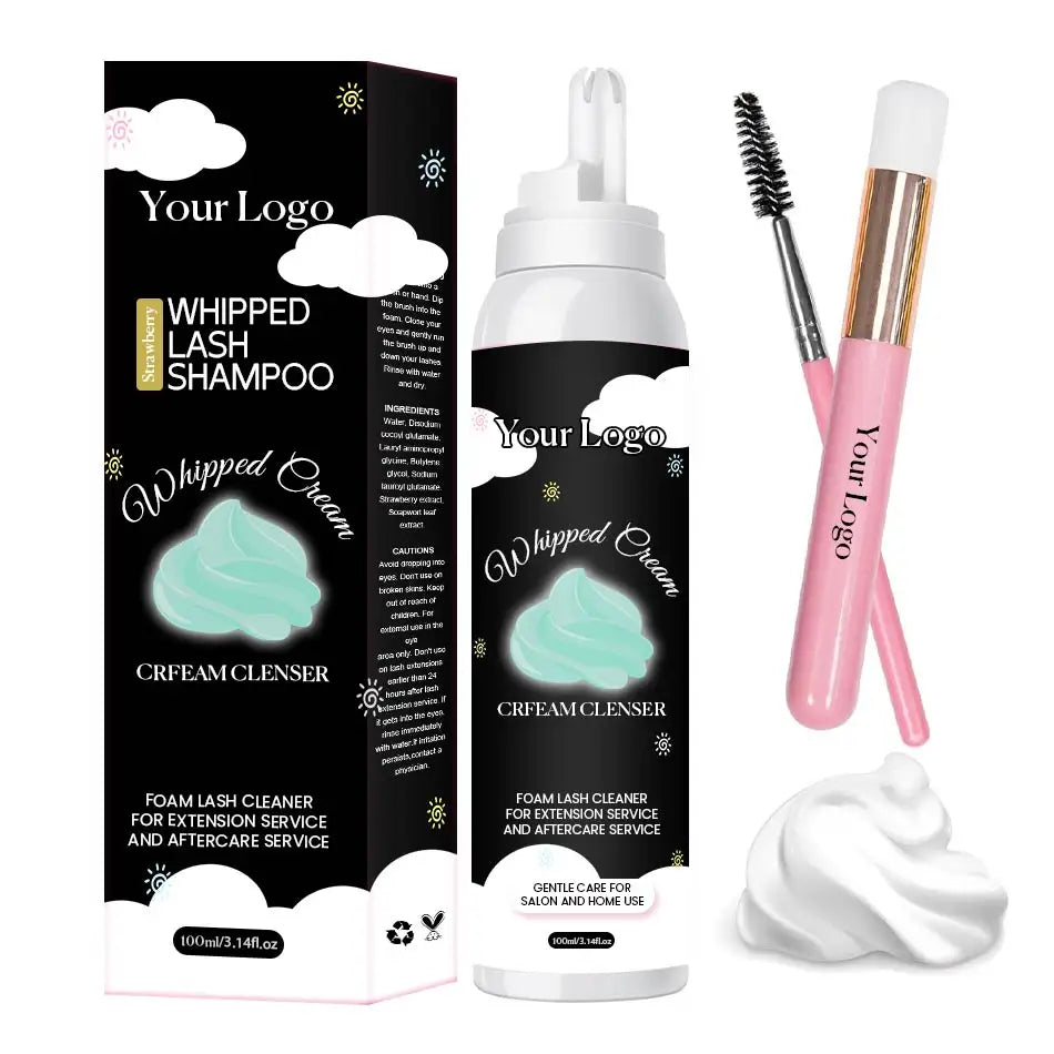 2025 Most Popular Whipped Cream Lash Cleanser Custom Logo Lash Extension Whipped Lash Shampoo