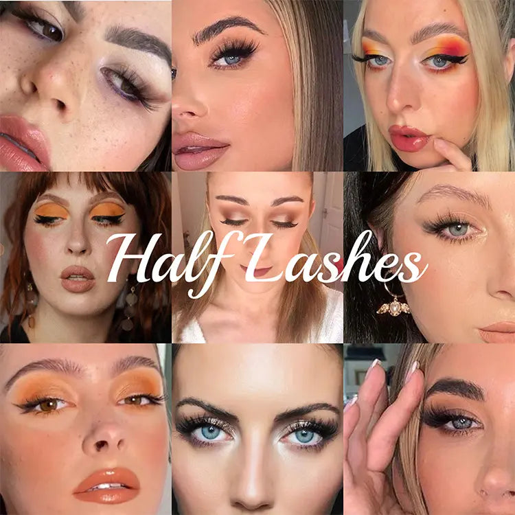 New Style Cat Eye Half Mink Lashes Outer Corner Strip Lash Lightweight More Natural Glamorous Half Band Eyelashes