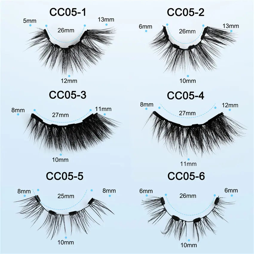 Wholesale High Quality Quantum Soft Magnetic Lashes With Clip Soft Magnet Suck Magnetic Eyelashes Extension Kit