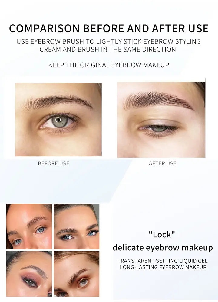 Transparent Waterproof Nourishing Eyebrows Fixing Wax Gel Clear Eyebrow Gel Mascara Private Label Tube