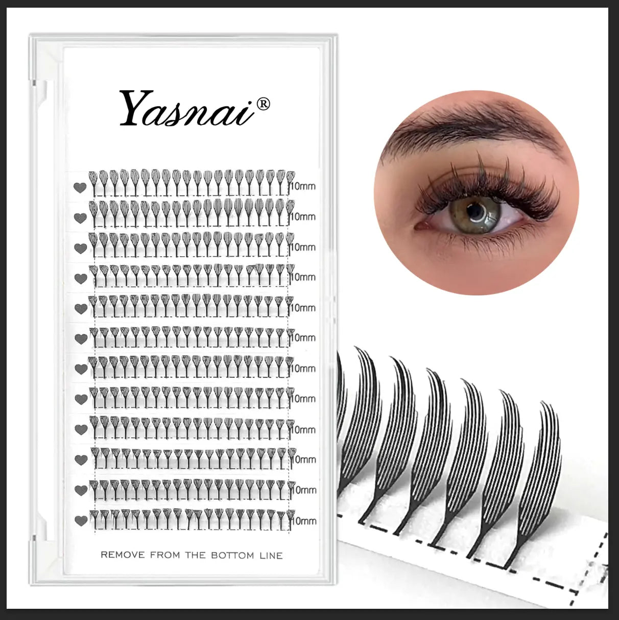 3d Printing DIY Lash Premade Spikes Lash Tray 16mm Premade Spike Lashes Extensions