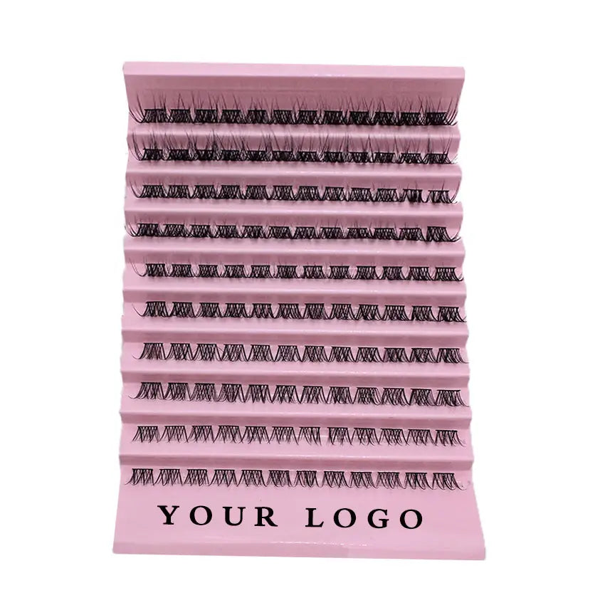 Cluster Mink Lashes Wholesale with Boxes Faux Mink Cluster Lash Trays Mink Lash Cluster Tray