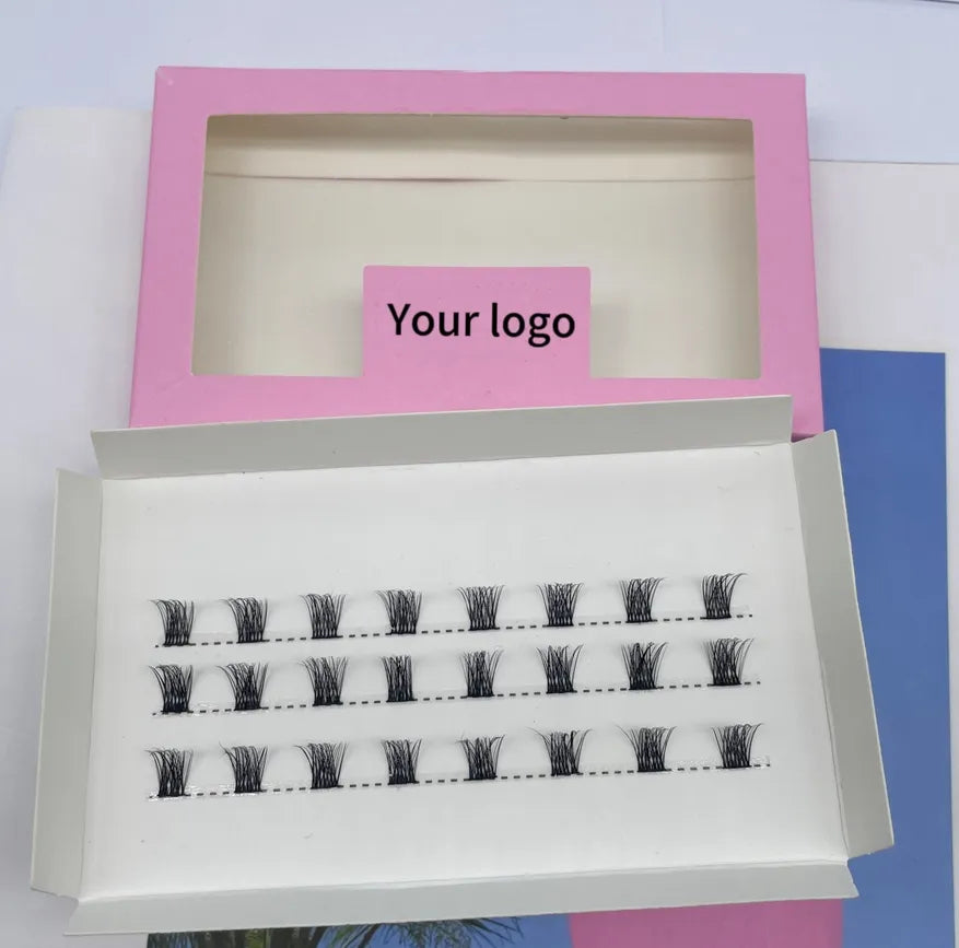Private Label DIY Fluffy 3D Effect High Quality Clusters Lashes Extension Lashes Natural Black Segmented Eye Lash