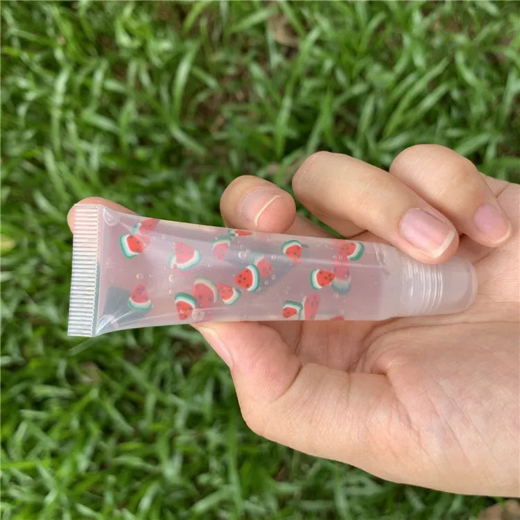 Kids Fruit Flavor Lip Gloss Vegan Fruit Fruit Flavor Lip Gloss Vengan Clear Kids Friendly Lip Gloss Packaging Vendor