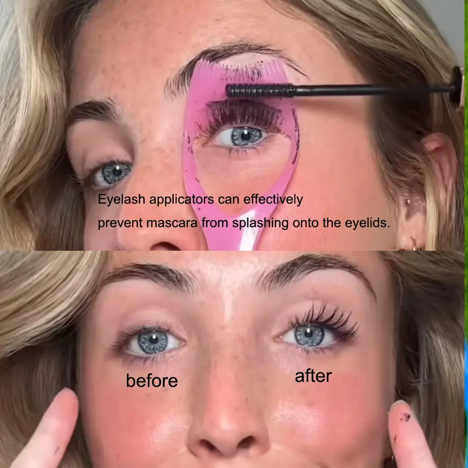 Wholesale Plastic Colorful 3 in 1 Makeup Upper Lower Lash Mascara Applicator Guide Tool Plastic Eyelash Comb