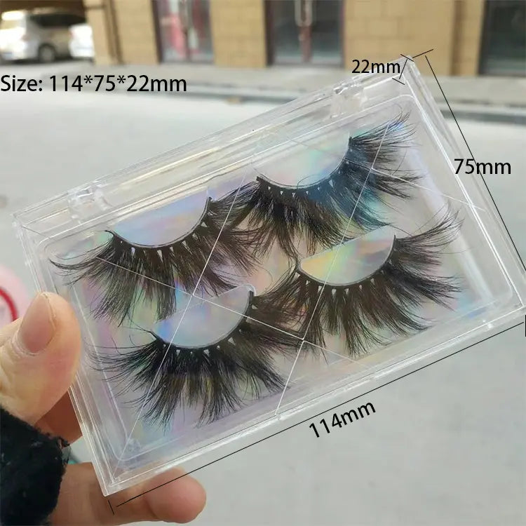 Eyelash Acrylic Butterfly Boxes Wholesale Private Label Acrylic Lash Box Clear Case Empty Customize Square Acrylic Lash Boxes
