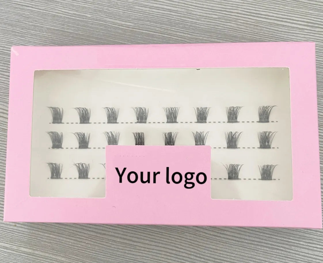 Private Label DIY Fluffy 3D Effect High Quality Clusters Lashes Extension Lashes Natural Black Segmented Eye Lash