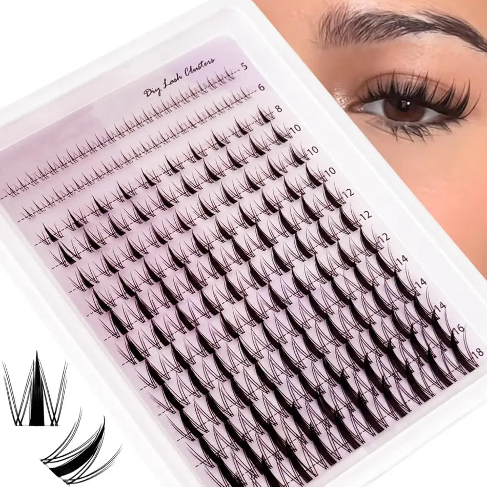 YASNAI Beauty Manga Lashes Fairy Lashes Cluster Wispy C Curl 140 Pcs Individual Anime Lash Clusters DIY Eyelash Extension