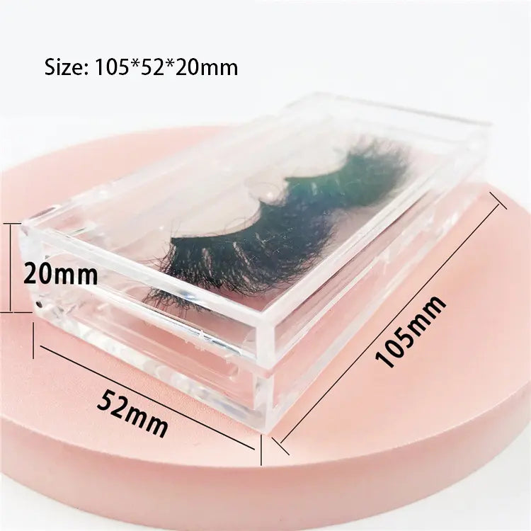 Eyelash Acrylic Butterfly Boxes Wholesale Private Label Acrylic Lash Box Clear Case Empty Customize Square Acrylic Lash Boxes