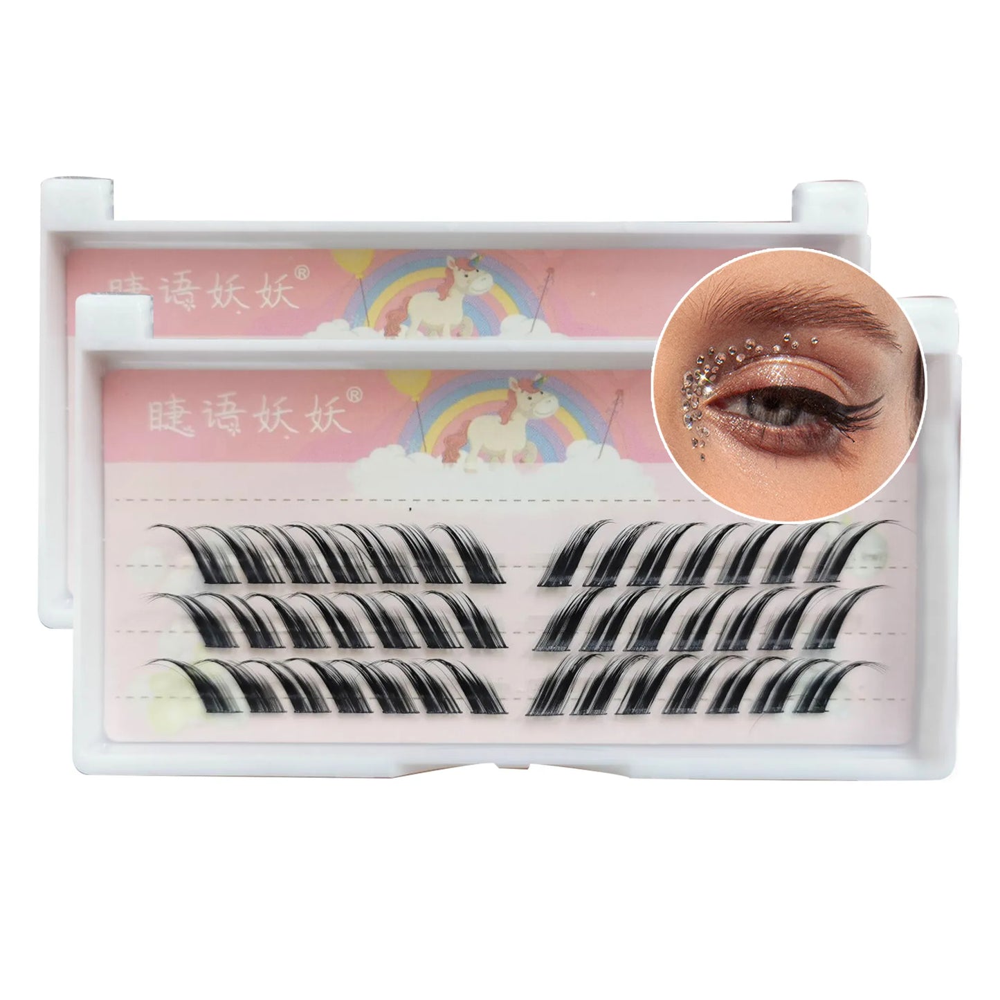 2024 New Design Foxy Lashes Cat Eye Lashes Wholesale Flying Winged Fox Diy Eyelash Extension