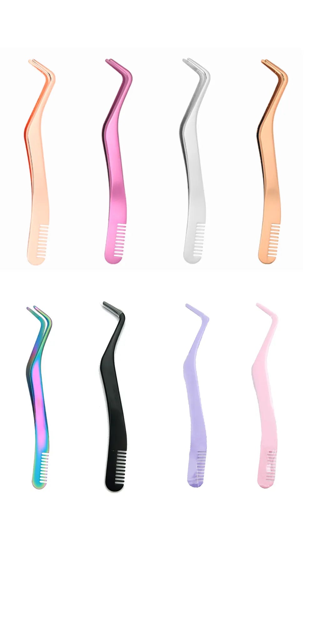 Fiber Lash Tweezers Stainless Steel Lash Tweezers Lash Extension Tweezers Diamond Grip