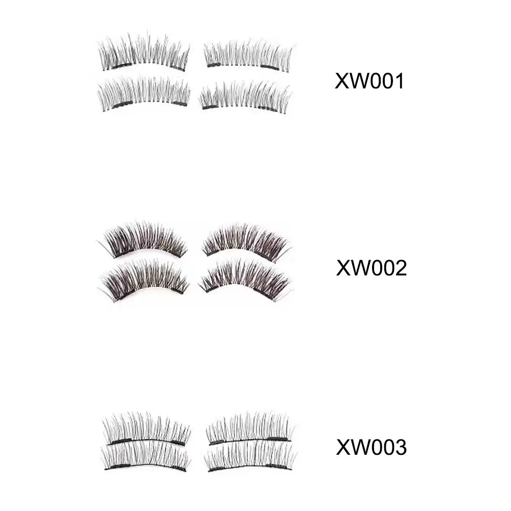 Latest Pink Packaging Magnetic Eyelash No Glue No Eyeliner Profesional Magnetic Eyelash With Applicator