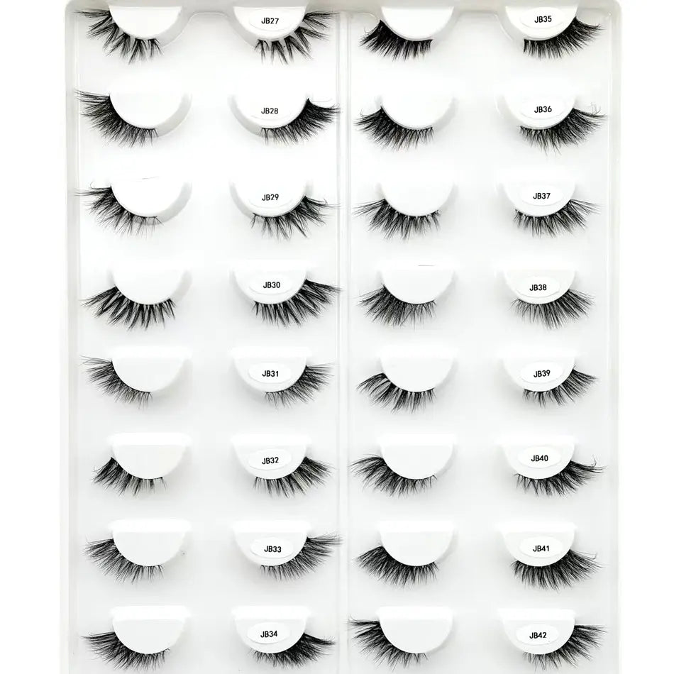 Wholesale 3D Fluffy Wispy Cat Eye Self Adhesive Lash Strips Pre Glue Half Lash Press on Half Lashes