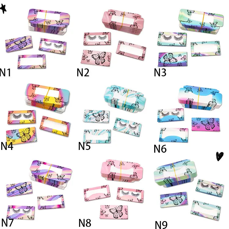 NINGLASH 10 Pairs Lashes Set 25mm Soft Mink Hair Lashes With Square Case for Salon, Beauty Girl Siberian Mink Eyelashes Factory