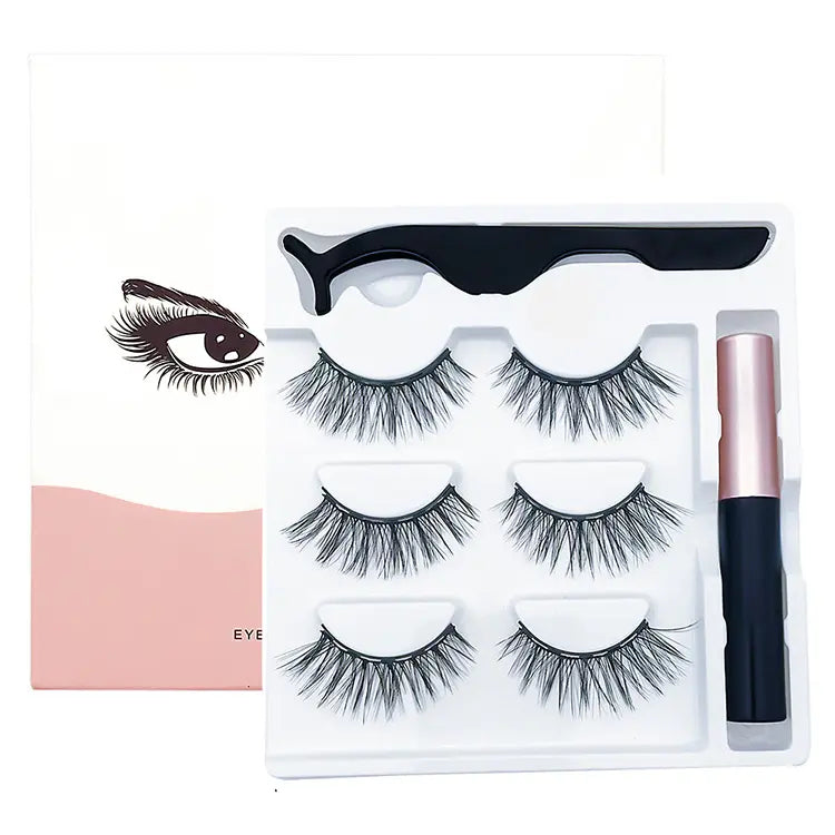 Make up 5D Posticos Kit Cilios Magnetic Liquid Eyeliner Magnetic Eyelashes Tray Set Vendor