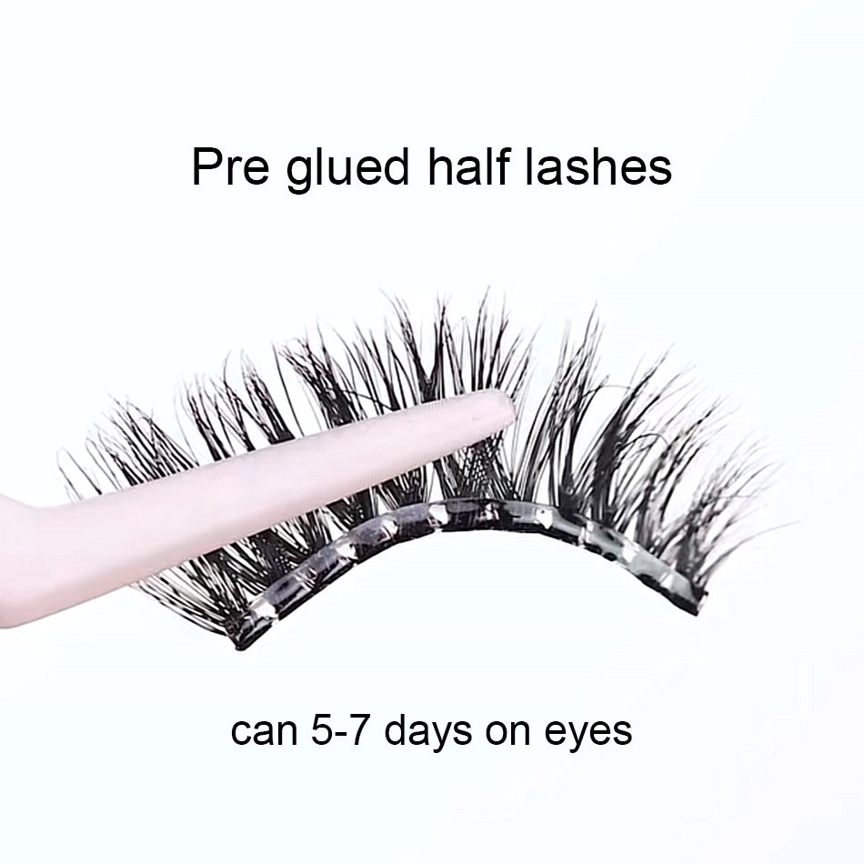 New Hot Selling- Pre Glued Half Lash, 3D Cat Eye