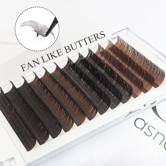 Brown Color Volume Eyelash Extenisons