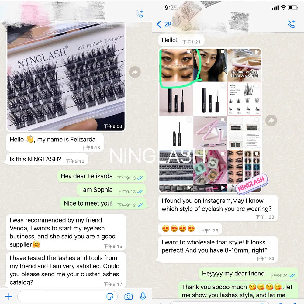 Diy Lash Extension Custom logo Free Design Styles Purple Packaging Segmented Eyelashes 8-16mm.