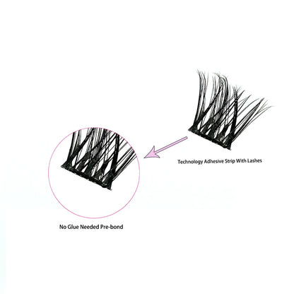 Self adhesive lash strips no glue