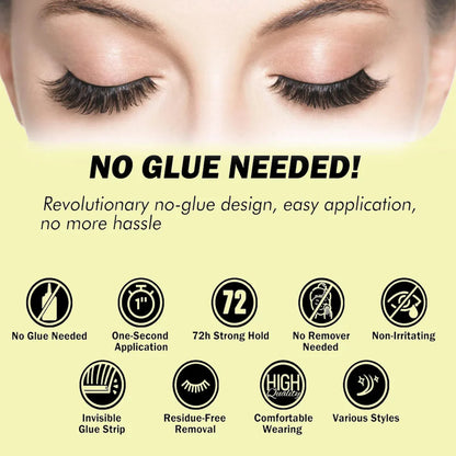 ReusableCat Half Eye Pre-cut Press-on False Eyelash Clusters Kit
