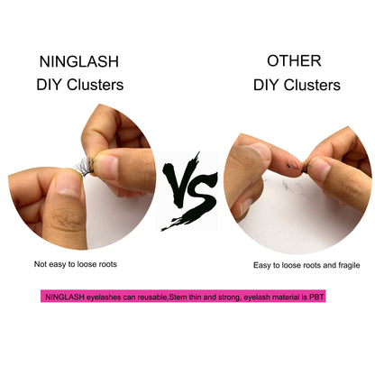 Mink Cluster DIY Eyelashes Extensions At