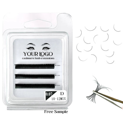 4 Rows Mini Brown Lash Extensions Tray