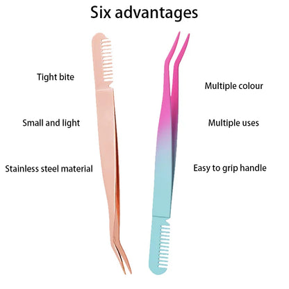 Curler With Comb Slanted Eyebrow