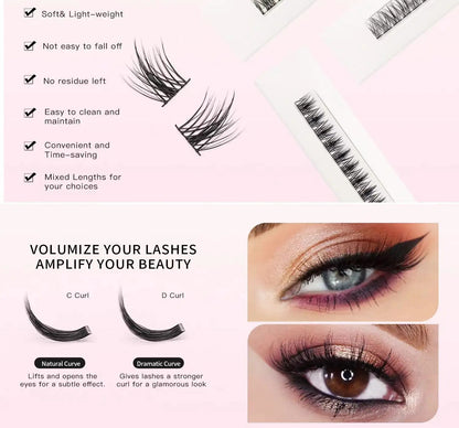 DIY Lash Ribbon pre cut cluster ribbon eyelash extension lashes kit