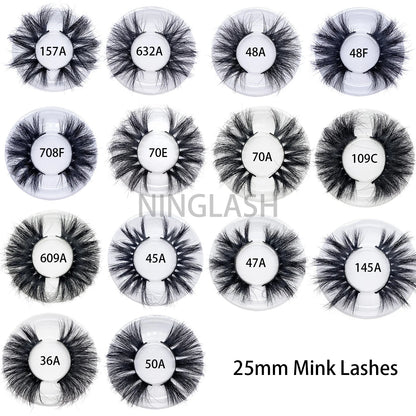 100% Mink Eyelashes  25mm Lashes