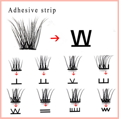 Self adhesive lash strips no glue