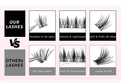 DIY Lash Ribbon pre cut cluster ribbon eyelash extension lashes kit