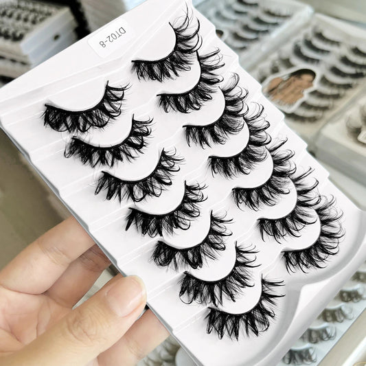 7 Pairs Wet Look Strip Eyelashes